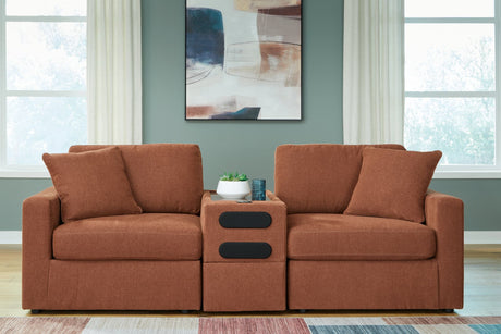 Modmax Spice performance fabric 3-piece sectional sofa front view