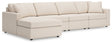 main view of Modmax Oyster gray 4-piece sectional with chaise