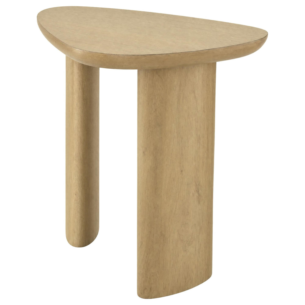 Arjona Contemporary Triangular End Table with Oak Veneer Honey Oak — product image 3