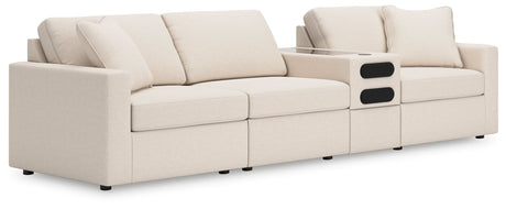Main view of Modmax Oyster 4-Piece Sectional Sofa in Performance Fabric
