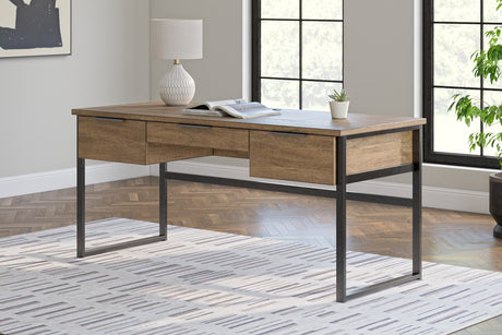 Montia Light Brown 67" Home Office Desk front view