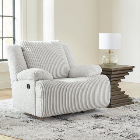 main view of velvet alloy recliner chair