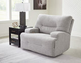 Acklen Place pewter oversized power recliner front view
