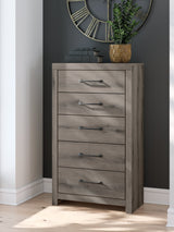 Graystorm Brown Gray Chest of Drawers frontal view