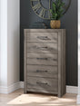 Graystorm Brown Gray Chest of Drawers frontal view