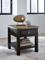 Drazmine Brown End Table front angle