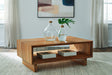 Dressonni coffee table front view with lower shelf
