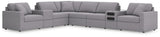 Modmax 8-Piece Granite performance fabric sectional sofa main view