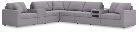 Modmax 8-Piece Granite performance fabric sectional sofa main view