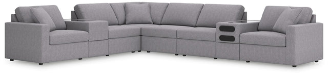 Modmax 8-Piece Granite performance fabric sectional sofa main view