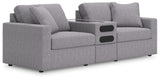 Main view of Modmax Granite Performance Fabric Next-Gen Nuvella 3-Piece Sectional Sofa