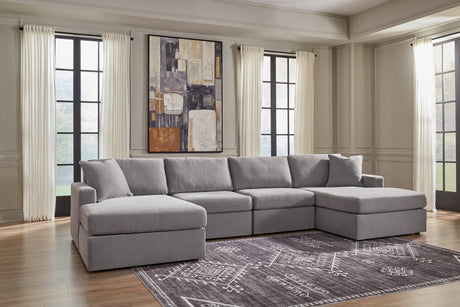 Modmax Granite Performance Fabric 4-Piece Sectional with Chaise, main front view