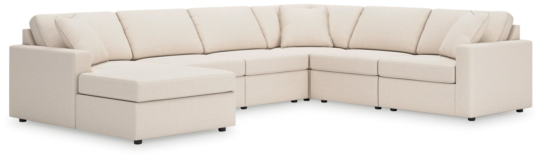 Modmax oyster performance fabric 6-piece sectional sofa, front main view