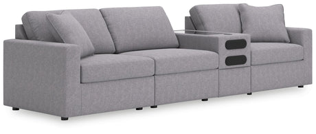 Main view of Modmax Granite Performance Fabric Next-Gen Nuvella 4-Piece Sectional sofa