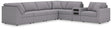 main view of Modmax Granite 7-Piece Sectional Sofa in performance fabric