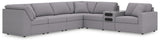 main view of Modmax Granite 7-Piece Sectional Sofa in performance fabric