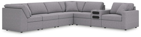 main view of Modmax Granite 7-Piece Sectional Sofa in performance fabric