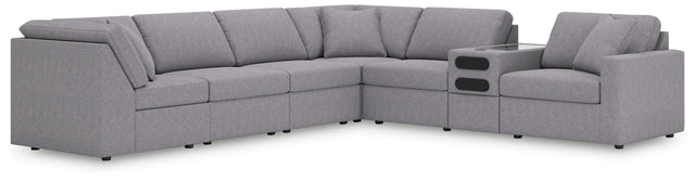 main view of Modmax Granite 7-Piece Sectional Sofa in performance fabric