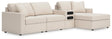 Main view of Modmax Oyster Performance Fabric 4-Piece Sectional with Chaise sectional sofa