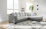Clairette Court Alloy Chenille 2-Piece Sectional Sofa with Chaise front view