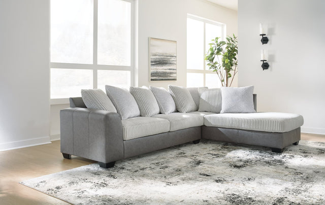 Clairette Court Alloy Chenille 2-Piece Sectional Sofa with Chaise front view