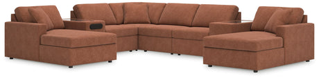 Main view of Modmax Spice 8-piece sectional sofa with chaise in performance fabric