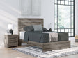 Graystorm Brown Gray Queen Panel Bed front view