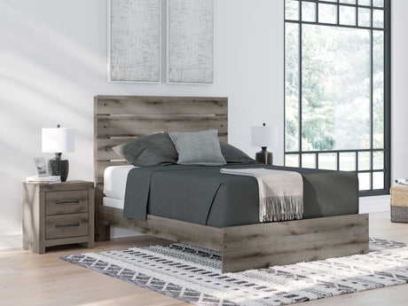 Graystorm Brown Gray Queen Panel Bed front view