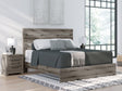 Graystorm Brown Gray King Panel Bed front view