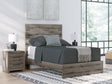 Graystorm Brown Gray Full Size Panel Bed front view
