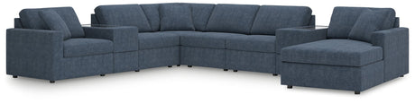 Modmax 8-piece sectional sofa with chaise in Ink performance fabric main view