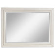 Shaybrock antique white and brown bedroom mirror front view