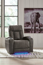Feazada Shadow Faux Leather Power Recliner front view