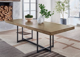 Tomtyn Light Brown Dining Extension Table front view