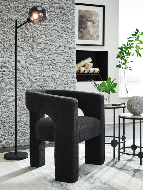 Landick Ebony Accent Chair front angle