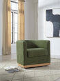 Jersonlow Forest Green Swivel Chair front angle view