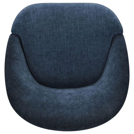 Leon Upholstered Barrel Swivel Accent Chair Navy — product image 9