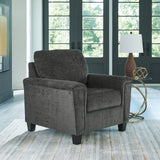 Erinslane Dusk Chenille Chair angled side view