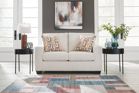 Aviemore Stone Chenille Loveseat front angle view