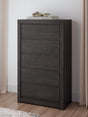 Fraluna Charcoal Chest of Drawers front angle