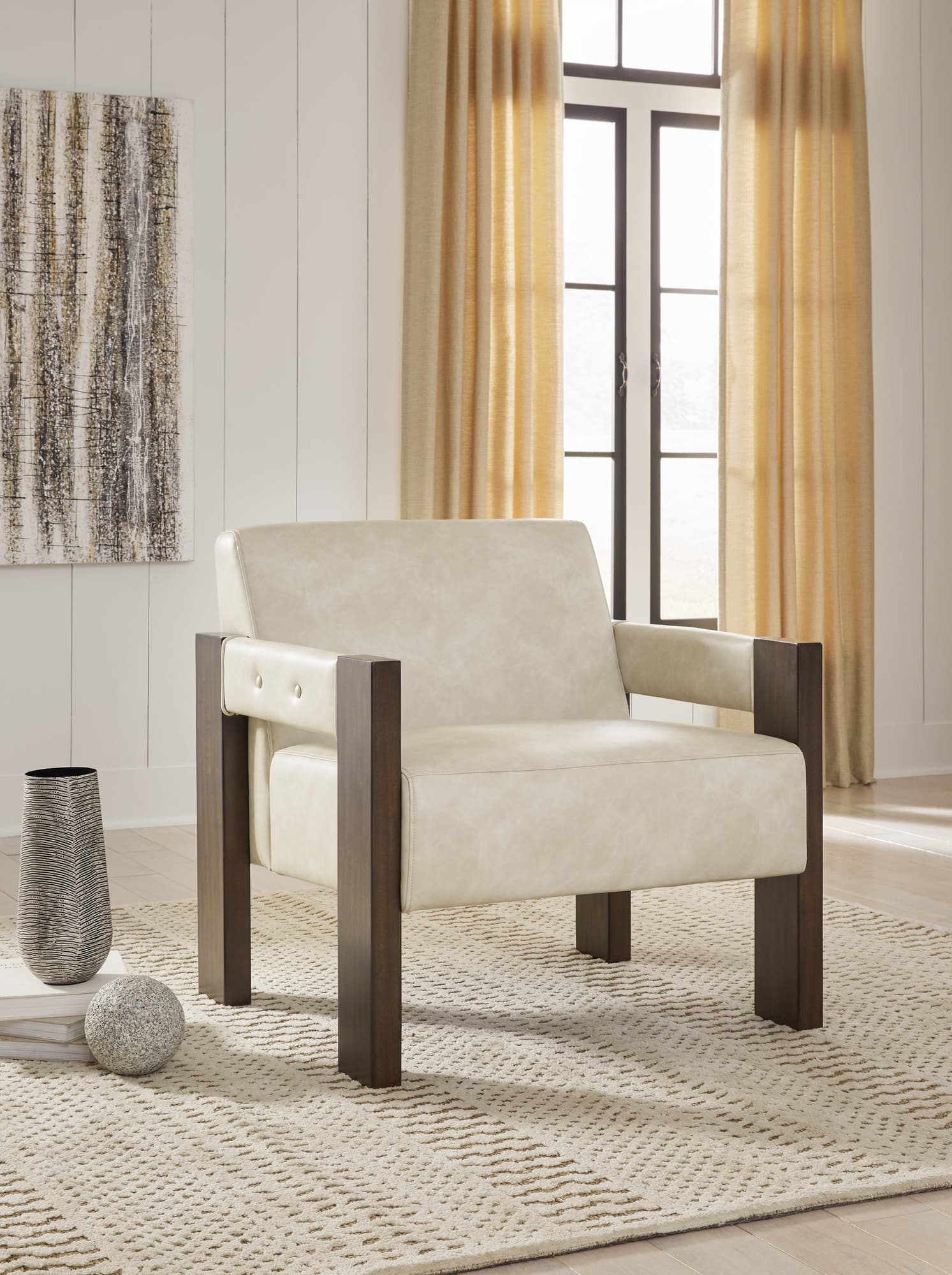 Adlanlock Bone Accent Chair front angle view