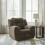 Frohn Chocolate Chenille Recliner Chair front view