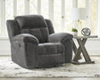 Frohn Graphite Chenille Recliner chair main front view