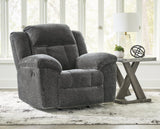 Frohn Graphite Chenille Recliner chair main front view
