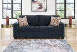 Aviemore Ink Chenille Sofa front view in ink blue fabric