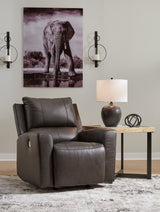 main view of Boxmere Storm Leather Power Recliner