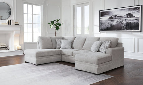 Gabyleigh 2-piece sectional with chaise in nickel performance fabric main view