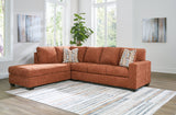 Aviemore Spice Chenille 2-Piece Sectional Sofa with Chaise front view