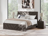 Prendonea Charcoal King Panel Bed front view