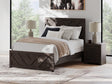 Prendonea Charcoal Full Panel Bed front view